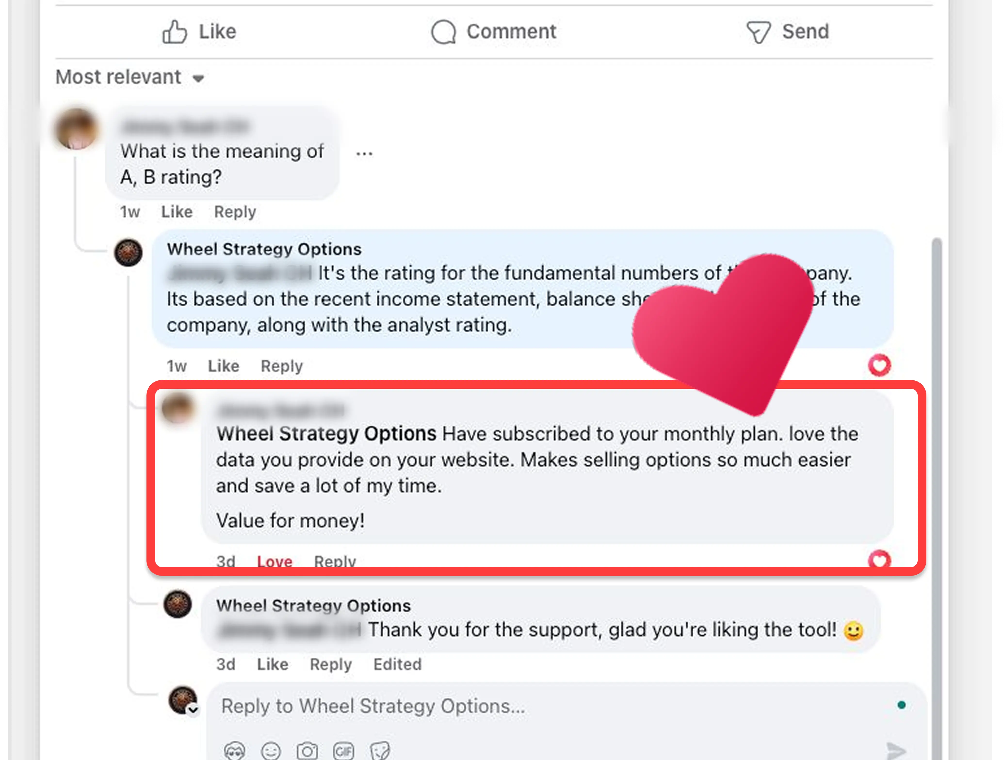 User testimonial 1